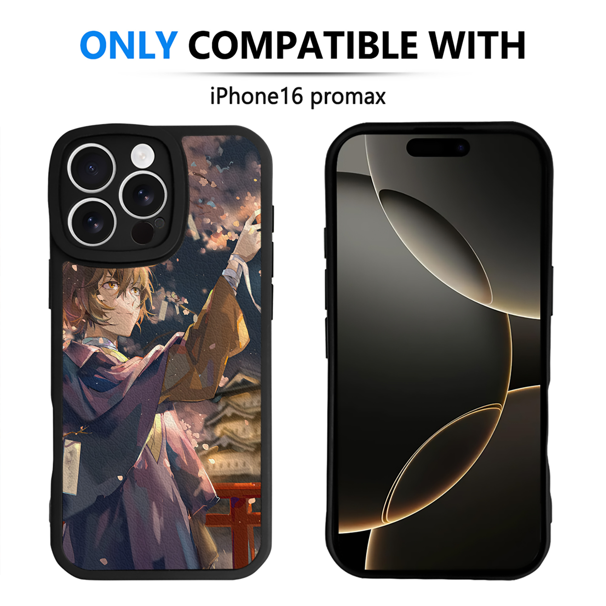 （画像用） 文豪ストレイドッグス Bungo Stray Dogs 【iPhone 16シリーズ対応】シリコンスマホケース（レザー調） 材質：シリコン